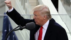 At Trump Inauguration, His Hollow Rhetoric Collides with Reality