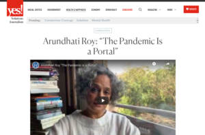 Arundhati Roy: “The Pandemic Is a Portal”