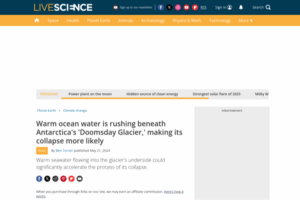 Warm ocean water is rushing beneath Antarctica’s ‘Doomsday Glacier,’ making its collapse more likely