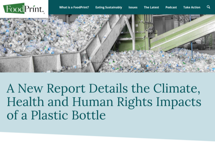 The Impacts of a Plastic Bottle – FoodPrint