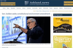 Sen. Golden seeks constitutional environment amendment – Ashland News