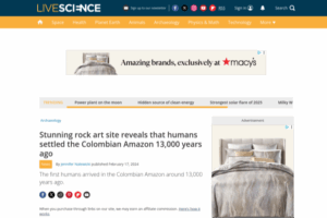 Stunning rock art site reveals that humans settled the Colombian Amazon 13,000 years ago