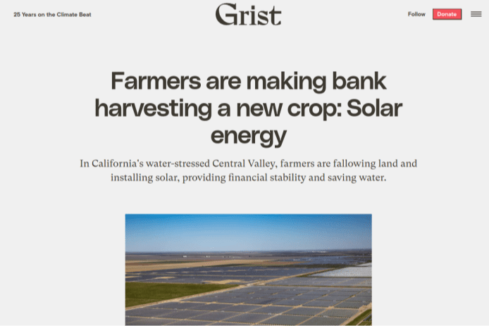 Farmers are making bank harvesting a new crop: Solar energy | Grist